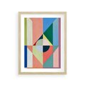 Plakat w ramie 30x40 - Księga Kolorowych Wizji - różne geometryczne formy, koła - rama drewno