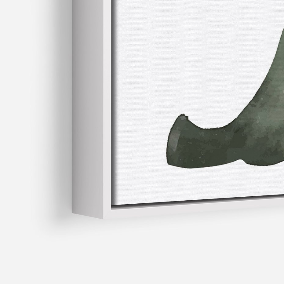 Obraz w ramie 70x100 - Rozkwitające Barwy Akwareli - minimalistyczny plakat, banan - rama biała