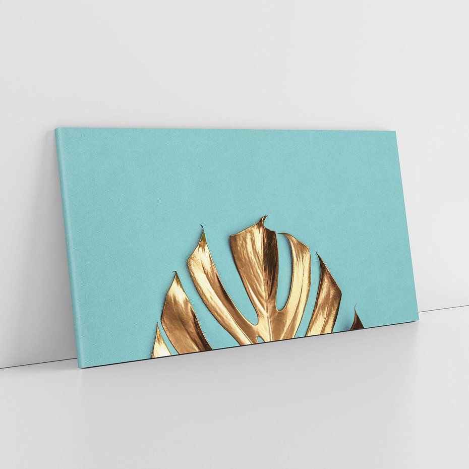 Obraz na płótnie 120x60 - Piękno Natury - złote, liście