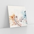 Obraz na płótnie 60x60 - Nostalgiczne tańce pędzla - akwarelowe kwiaty, gałęzie