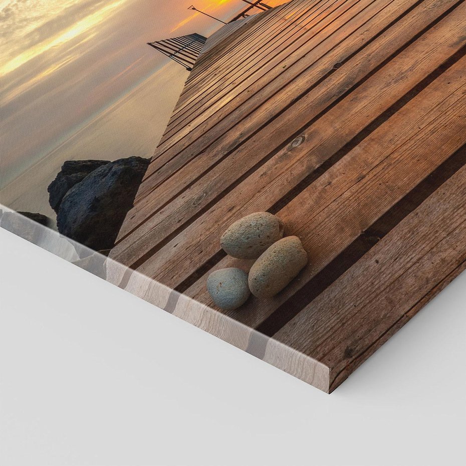 Obraz na płótnie 70x70 - Molo nad bułgarskim morzem - Bułgaria, molo