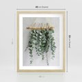 Plakat w ramie 40x50 - Uwodzicielska zieleń eukaliptusa - eukaliptus, zielone - rama drewno