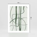 Plakat bez ramy 30x40 - Zielony Spokój - zielona abstrakcja, spokojny plakat