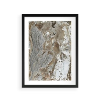 Plakat w ramie 50x70 - Spokój w Beżu - zdjęcie, naturalna tekstura - rama czarna