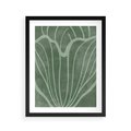 Plakat w ramie 40x50 - Zieleń Kształtująca Spokój - zielony plakat, roślinne inspiracje - rama czarna