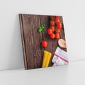 Obraz na płótnie 60x60 - "Spaghetti: Sztuka kulinarna na płótnie - spaghetti, makaron