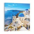 Obraz na płótnie 50x50 - Urokliwy widok na Santorini - Santorini, widok