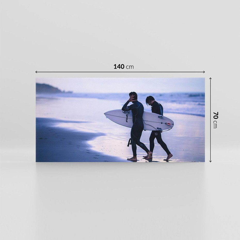 Obraz na płótnie 140x70 - Morze Emocji na Desce Surfera - surfer, surfing