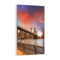 Obraz na płótnie 50x70 - Magia zachodu słońca nad mostem - zachód, słońca