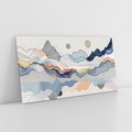 Obraz na płótnie 140x70 - Dynamiczne Góry - akwarelowe graficzne góry, krajobraz