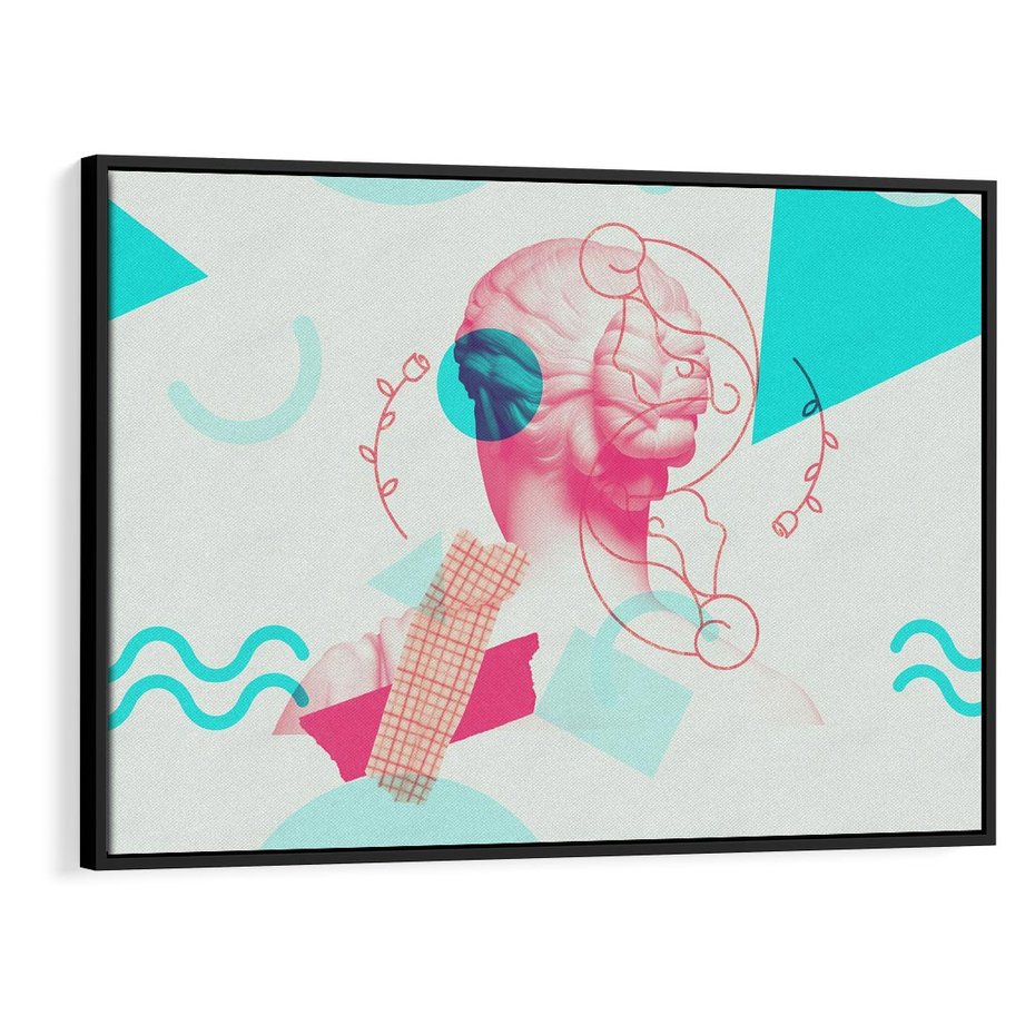 Obraz w ramie 100x70 - Sztuka w Różach - nowoczesna sztuka, kolaż ze zdjęć - rama czarna