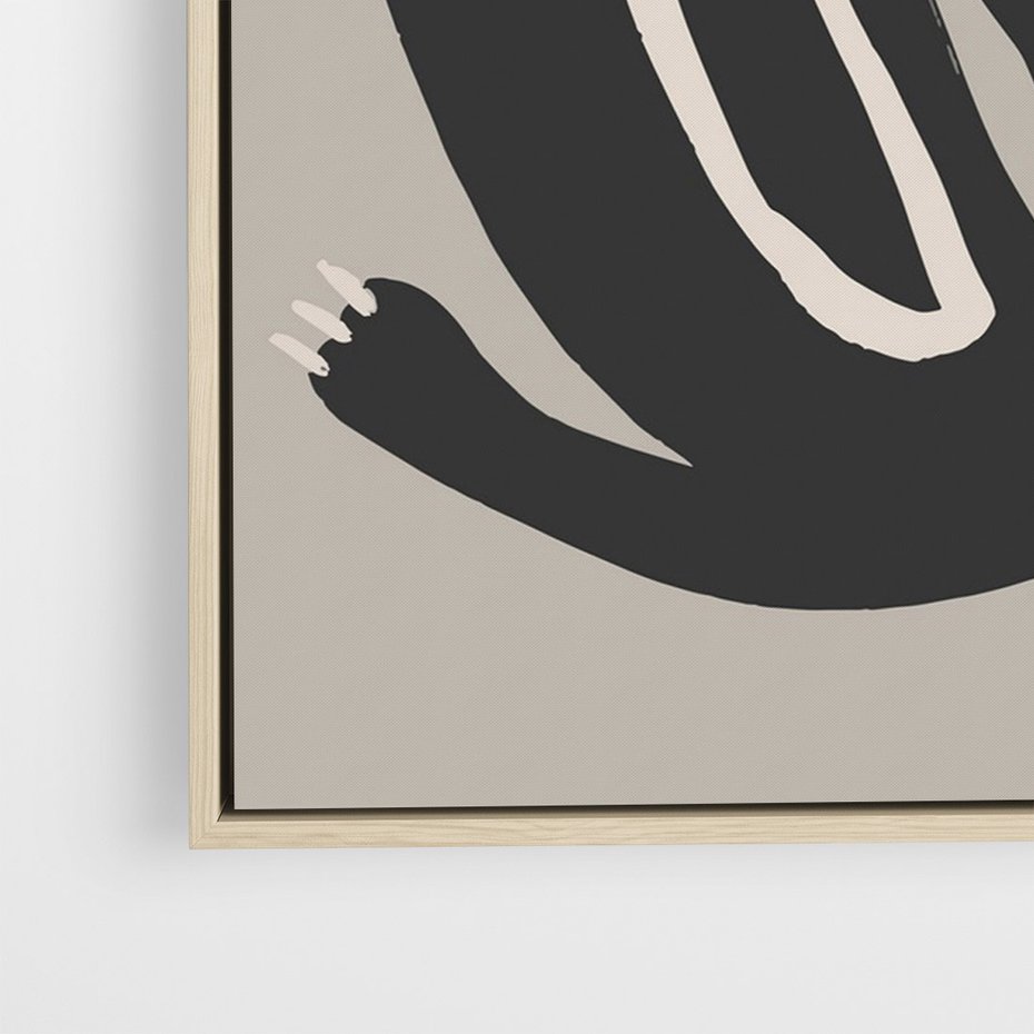 Obraz w ramie 70x100 - Migotliwe Echa Skandynawii - skandynawska sztuka, lis - rama drewno