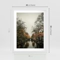 Plakat w ramie 40x50 - Jesienne Spacerki po Holenderskich Kanałach - kanały, Holandia - rama biała