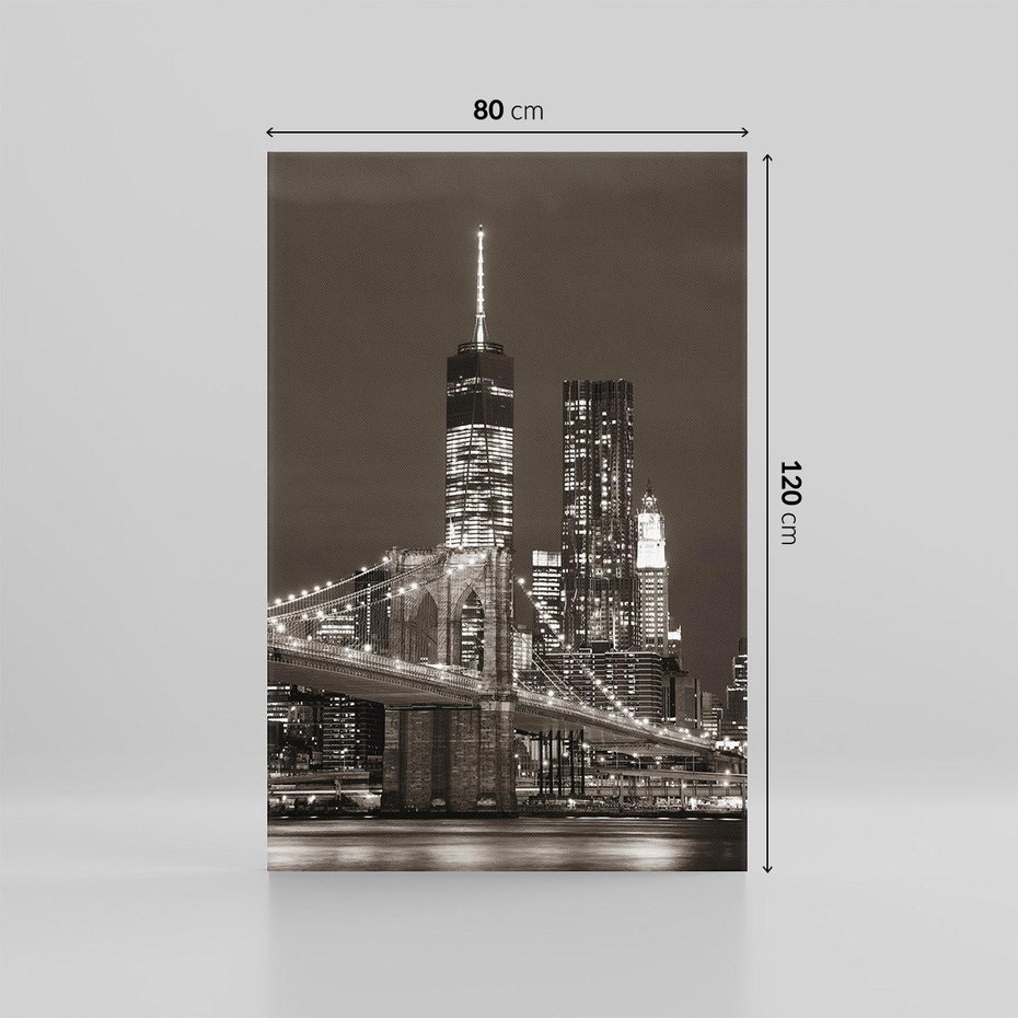 Obraz na płótnie 80x120 - Magia miasta nocą - miasto, noc