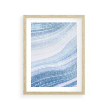 Plakat w ramie 30x40 - Abstrakcyjna akwarela - abstrakcja, akwarela - rama drewno