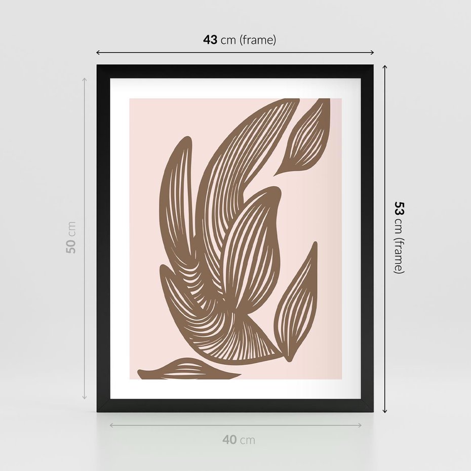 Plakat w ramie 40x50 - Nowoczesne Harmonie - skandynawski styl, plakat - rama czarna