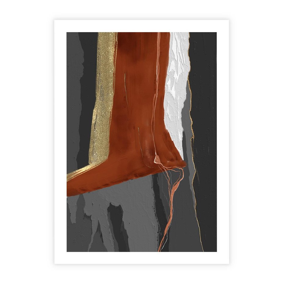 Plakat bez ramy 21x30 - Abstrakcyjna impresja - abstrakcja, nowoczesny