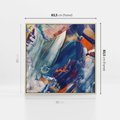 Obraz w ramie 80x80 - Rytmy ukrytych pragnień - chaos i abstrakcja, plamy koloru - rama drewno