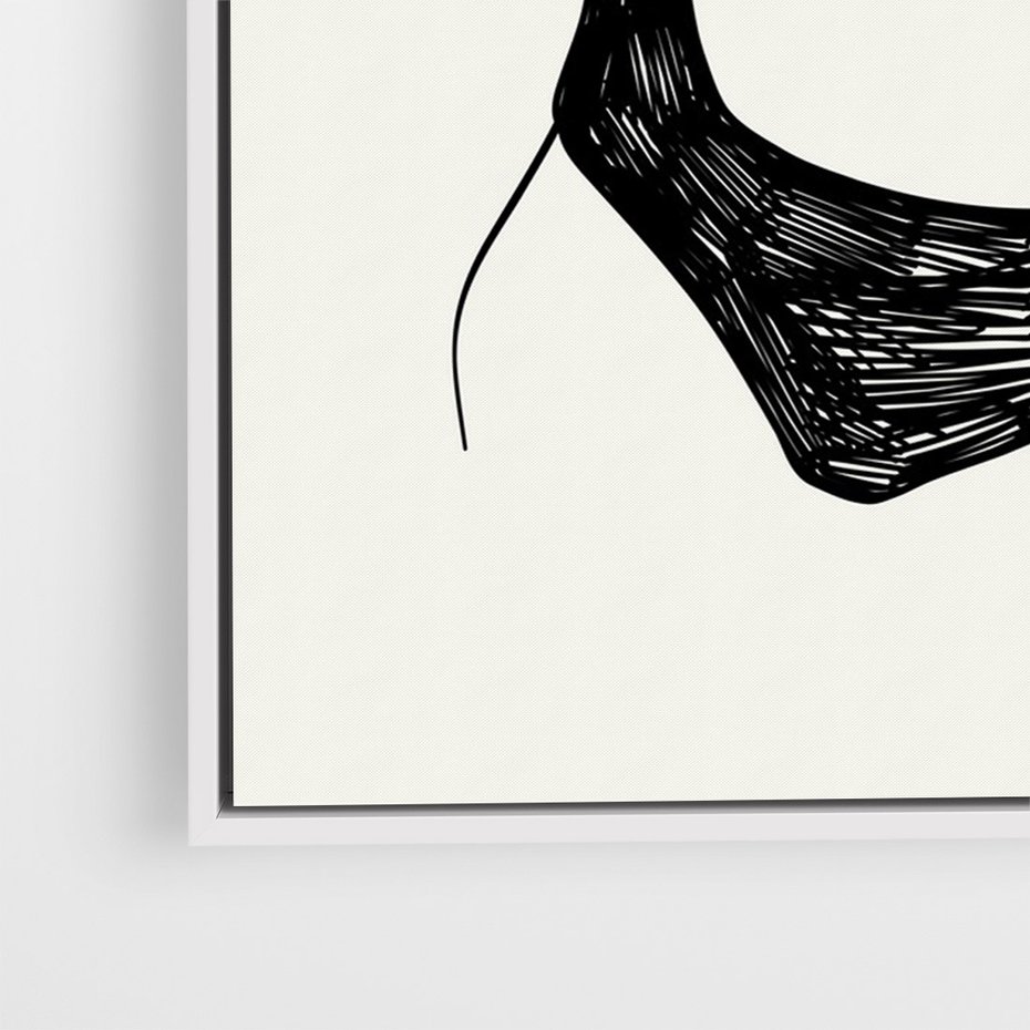 Obraz w ramie 80x120 - Echa Piękna - piękno kobiecego ciała, kobieta - rama biała