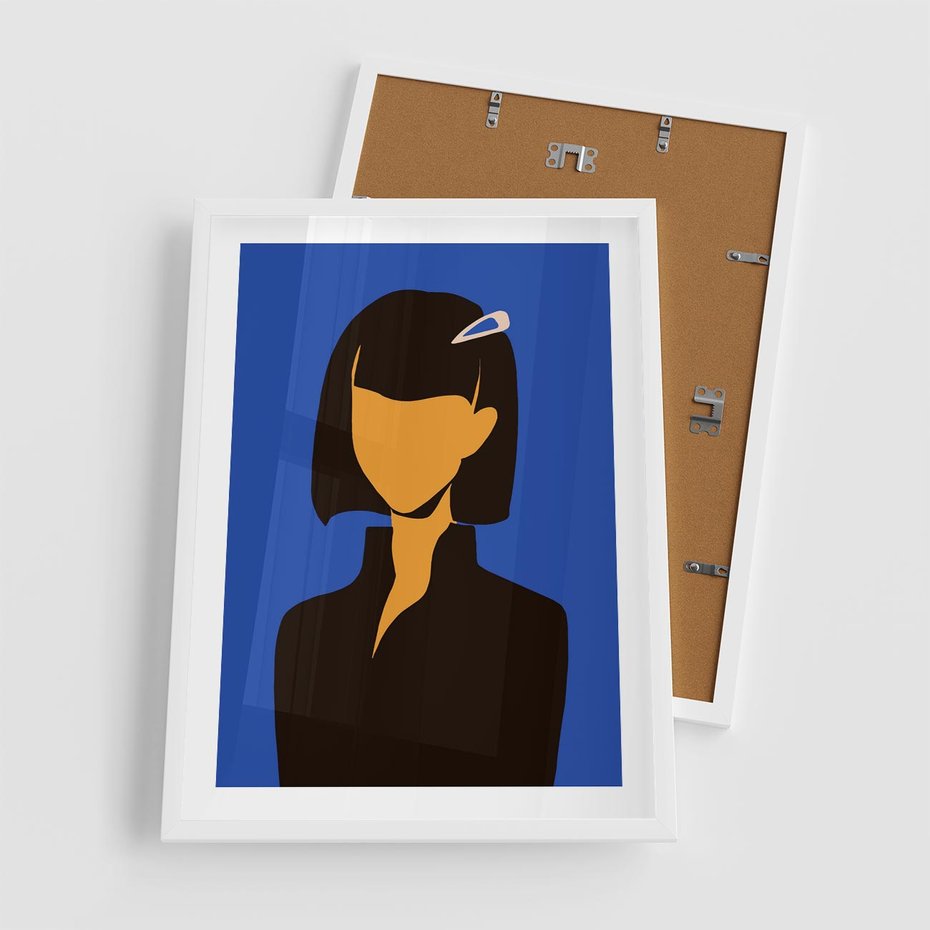 Plakat w ramie 50x70 - Energetyczne Zestawienie - sztuka nowoczesna, plakat - rama biała