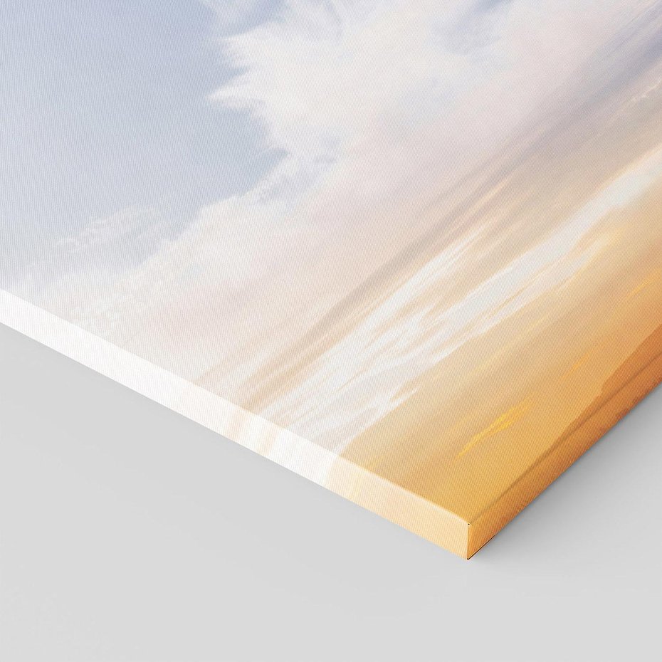 Obraz na płótnie 120x80 - Magia Chwili - pomost, zachód