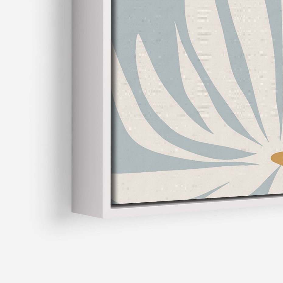 Obraz w ramie 70x100 - Kwiatowe Kształty - kwiaty, nowoczesne i minimalistyczne - rama biała