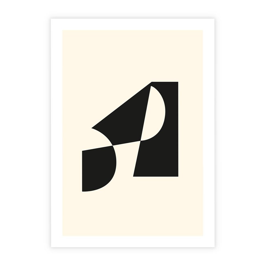 Plakat bez ramy 50x70 - Rozświetlony Cień - abstrakcyjna sztuka, geometria