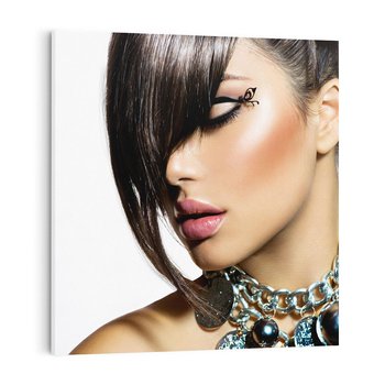 Obraz na płótnie 50x50 - Kobieca Fryzura w Ruchu - fryzura, kobieta