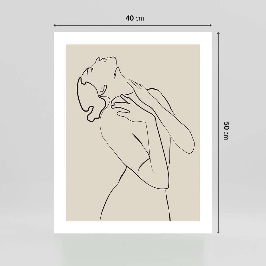Plakat bez ramy 40x50 - Bezkresny Taniec - kobieta, szkic