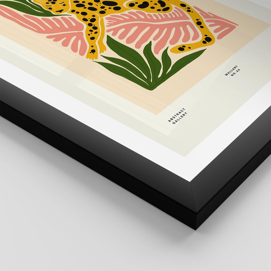 Plakat w ramie 30x40 - Rozkwitające Odbicia - nowoczesny plakat, gepard - rama czarna