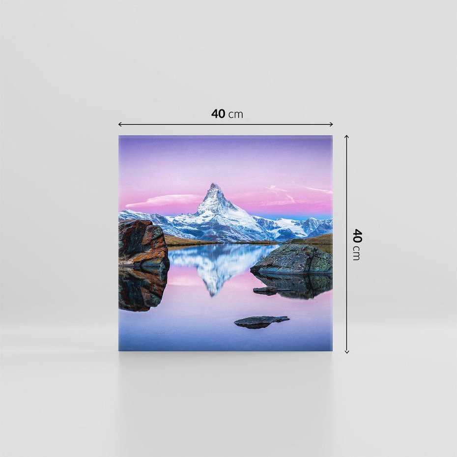 Obraz na płótnie 40x40 - Wielkość górskiego krajobrazu - lodowiec, góry