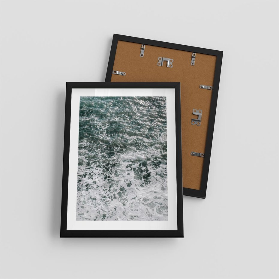 Plakat w ramie 30x40 - Sztormowa Przygoda - morze, ocean - rama czarna