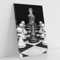 Obraz na płótnie 50x70 - Wzruszający Taniec na Szachownicys - szachy, gra
