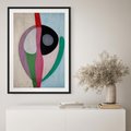 Plakat w ramie 30x40 - Wibracje Kolorów Marzeń - abstrakcyjne dziwne kształty, olejny obraz - rama czarna