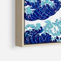 Obraz w ramie 120x80 - Fala Japandi - wielka fala w Kaganawie, obraz Hokusai - rama drewno