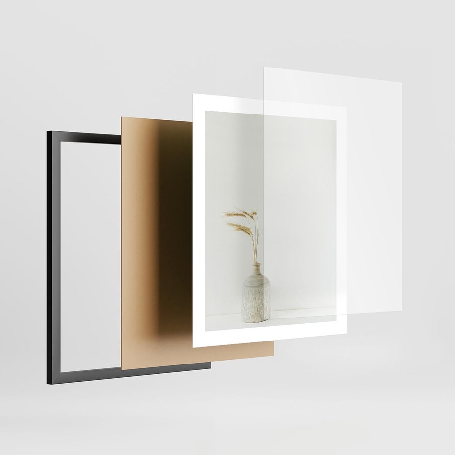 Plakat w ramie 40x50 - Sztuka Prostoty - minimalistyczny wazon, źdźbła traw - rama czarna