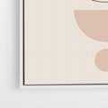 Obraz w ramie 80x120 - Strukturalne Kształty Postępu - boho plakat, minimalizm - rama biała