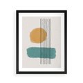 Plakat w ramie 40x50 - Wibracje Barw - abstrakcyjne akwarelowe plamy, nieregularne kreski - rama czarna