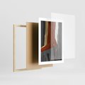 Plakat w ramie 30x40 - Abstrakcyjna impresja - abstrakcja, nowoczesny - rama drewno