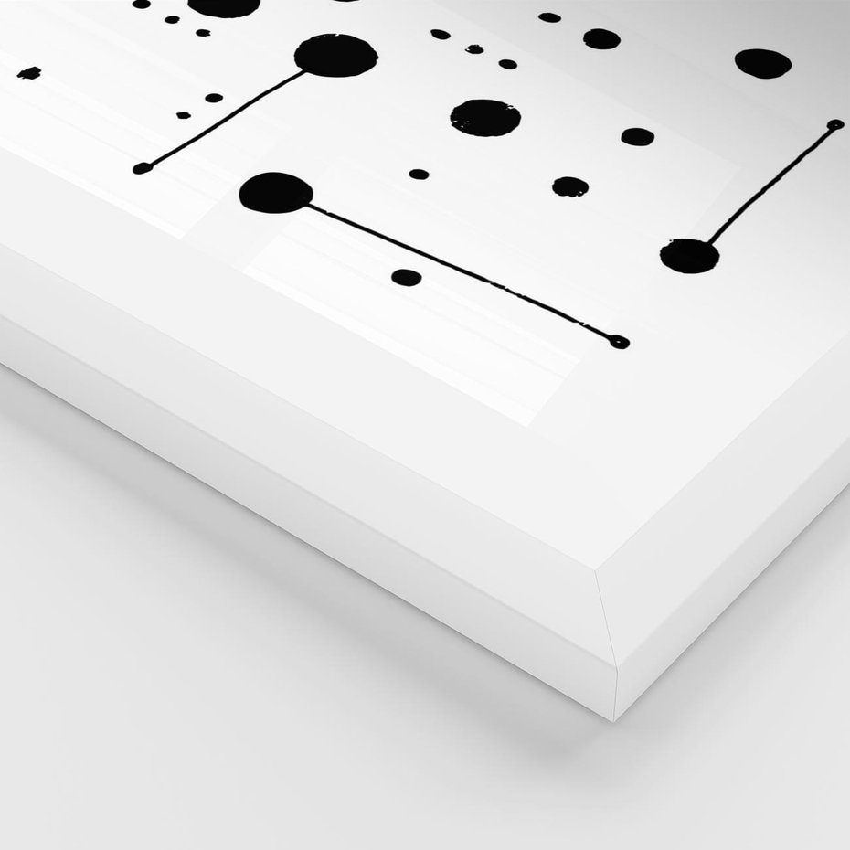 Plakat w ramie 50x70 - Złudne Odbicia - abstrakcja, minimalizm - rama biała