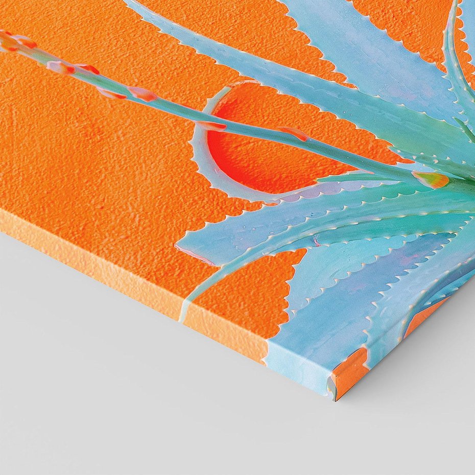 Obraz na płótnie 30x30 - Naturalna Harmonia - kaktusy, liście