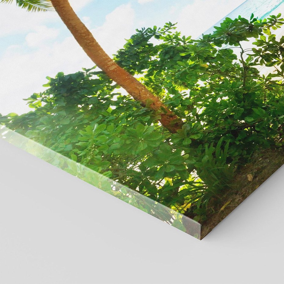 Obraz na płótnie 140x70 - Rajskie Seszele - plaża i palmy - Seszele, plaża