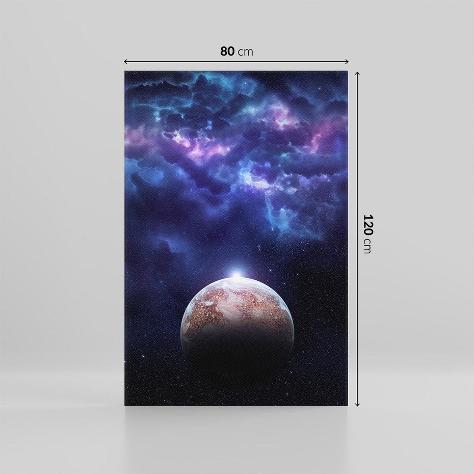 Obraz na płótnie 80x120 - Kosmos - Ziemia i Księżyc - kosmos, ziemia