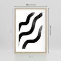 Plakat w ramie 50x70 - Wibracje Plam - abstrakcja, minimalizm - rama drewno