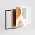Zestaw obrazy w ramie 30x40 galeria - Nowoczesne, grafiki, abstrakcja, pastele - rama czarna