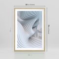 Plakat w ramie 50x70 - Abstrakcyjne Przestrzenie - geometria, 3D - rama drewno