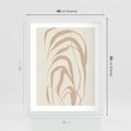 Plakat w ramie 40x50 - Formy Nowoczesności - minimalistyczny plakat, liście palmy - rama biała