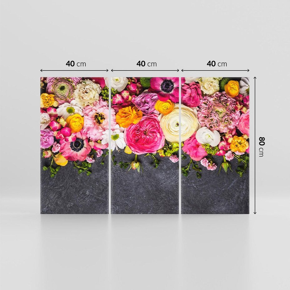 Obraz na płótnie 120x80 - Kompozycje kwiatowe: harmonia natury - kwiaty, kompozycja