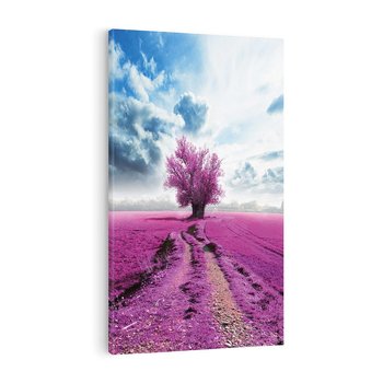 Obraz na płótnie 70x100 - Fioletowa abstrakcja w ruchu - abstrakcja, fiolet