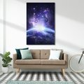 Obraz na płótnie 80x120 - Podróż w kosmiczną przestrzeń - kosmos, ziemia